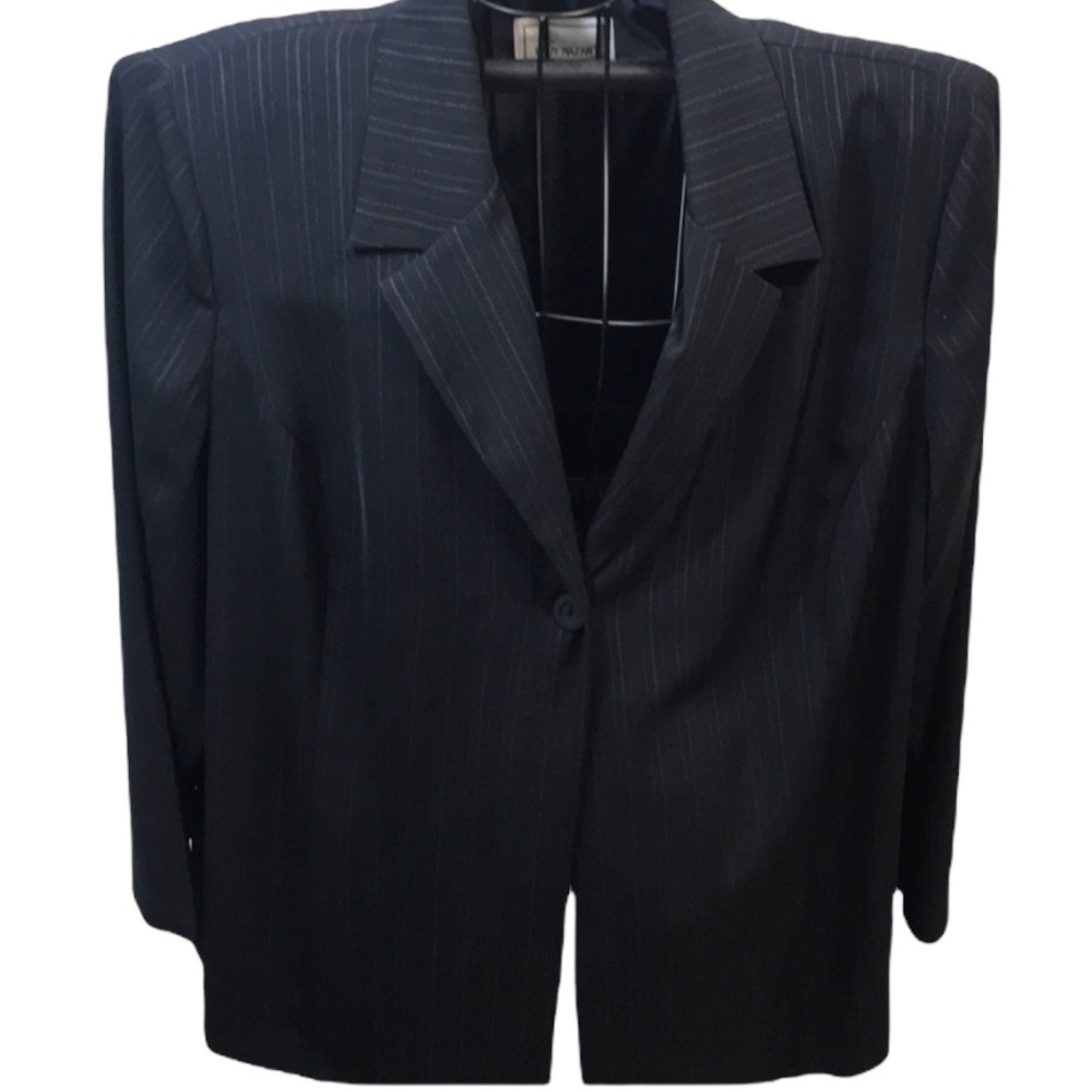Lady Hazan Pinstriped Blazer